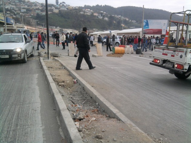 Barricadas en Talcahuano Barricadas en Talcahuano
