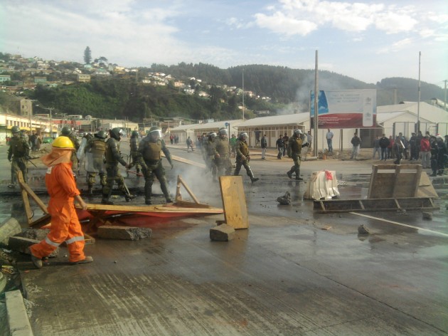 Barricadas en Talcahuano Barricadas en Talcahuano