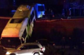 Imagen:Accidente Bus Transantiago | Emilio Cerón en Twitter