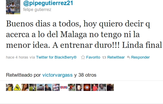Felipe Gutiérrez en Twitter