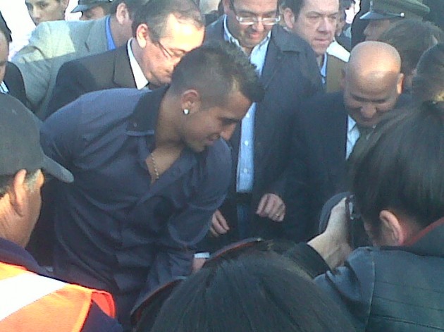 Arturo Vidal durante la actividad | Marcelo Tapia