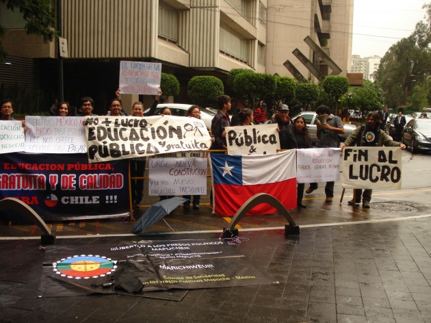 Protesta Embajada Chile México | Comunicado de Prensa 