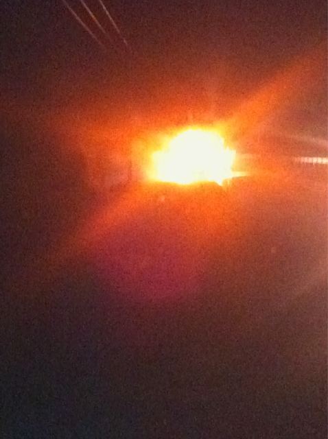 Incendio de automóvil en Ruta 5 Sur | @maauriciodiaz