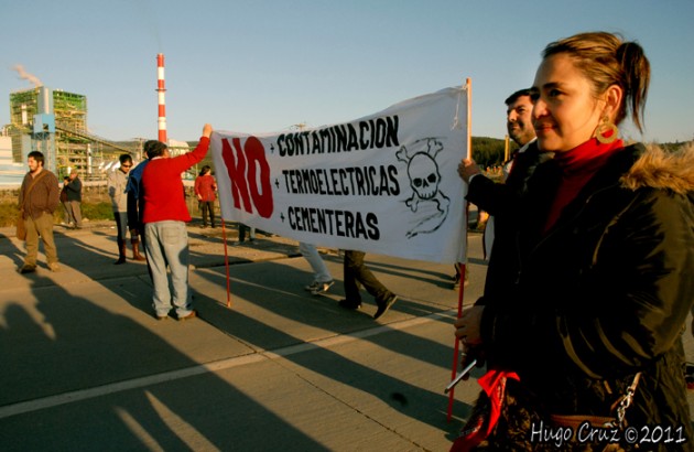 Protesta en Coronel | Hugo Cruz Beltrán