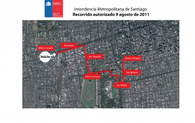 Mapa Final Marcha | Intendencia Metropolitana
