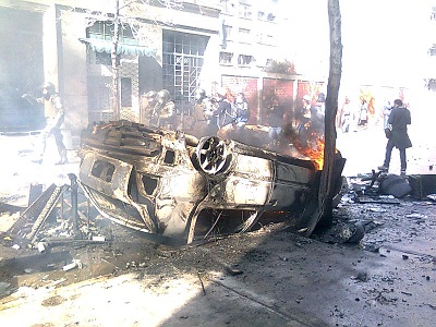 Auto incendiado | Rodrigo Pino (RBB)