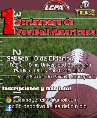 Afiche Clínica de Football Americano