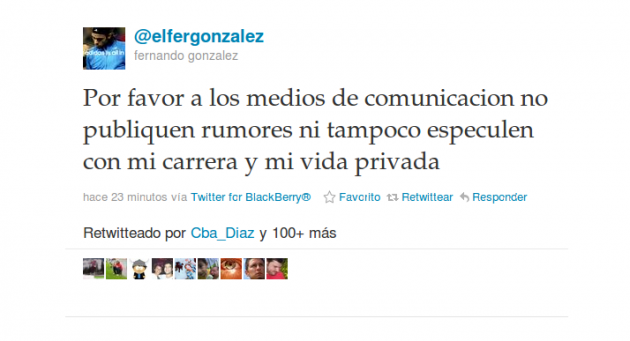 Desmentido Fernando González