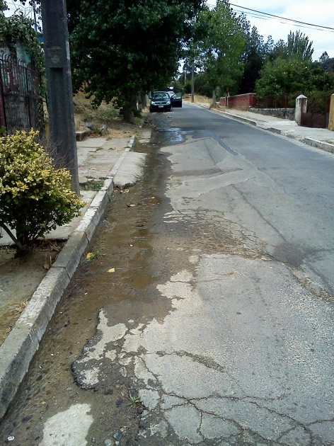 Derrame de agua en sector Villa Dulce Crav | Jorge Pizarro Callejas