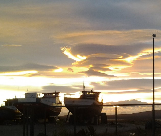 Nubes en Puerto Natales | Foto Ciudadana