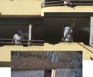 Denuncian robo de material en edificio colapsado en calle Freire de Concepción