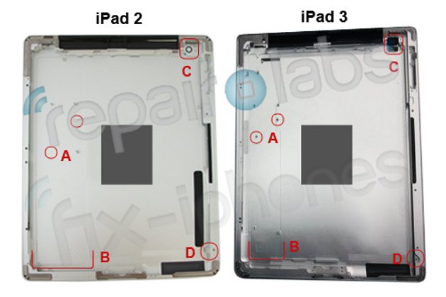 iPad 3 en la web de Repair Labs