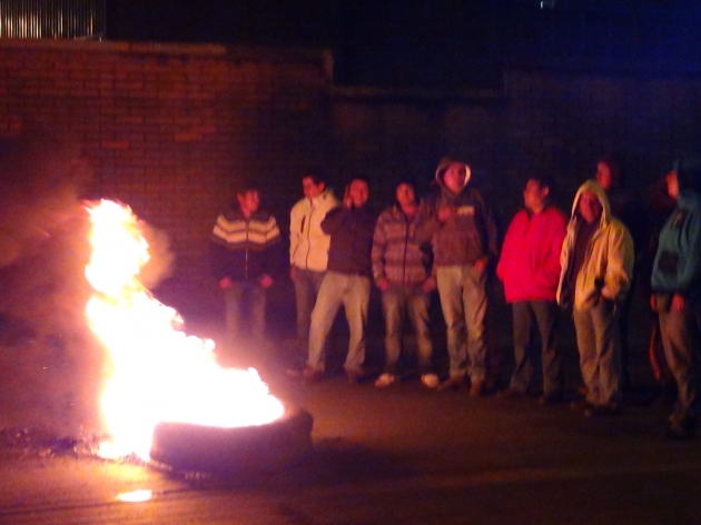 Pescadores protestan en calles del centro de Talcahuano y San Vicente. | Miguel Urzua