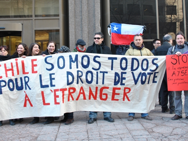 Manifestación por el derecho al voto de las y los chilenos en el exterior | Ximena Cuadra