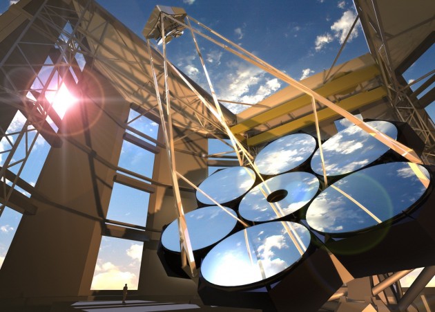 Ilustración del Telescopio Gigante Magallanes que se instalará en el observatorio Las Campanas