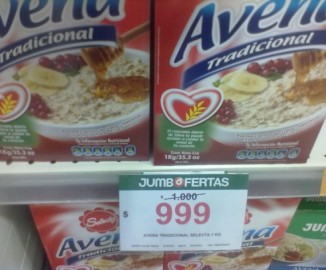 ¡Gran descuento! imagen muestra que supermercado ofrece avena $1 más barato que precio original