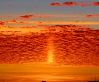 Hermoso atardecer en Calama asombra a habitantes del Norte Grande