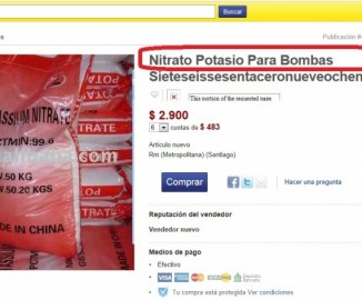 Denuncian venta de químicos para bombas por internet