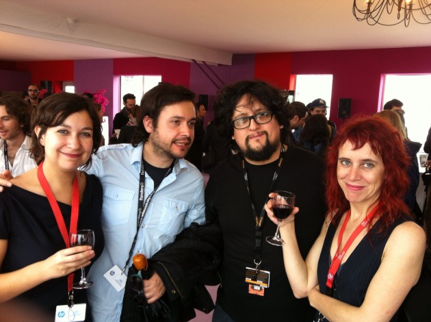 Maria Paz, de Cinema Chile; los cineastas Jairo Boisier y Alejandro Fernandez Almendras y Tehani Steiger | René Naranjo