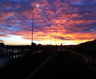 “Después de la tormenta…”: Hermosa imagen del amanecer en Concepción tras paso del sistema frontal