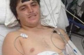 Imagen:Kaleb tras accidente | Foto tomada por familia