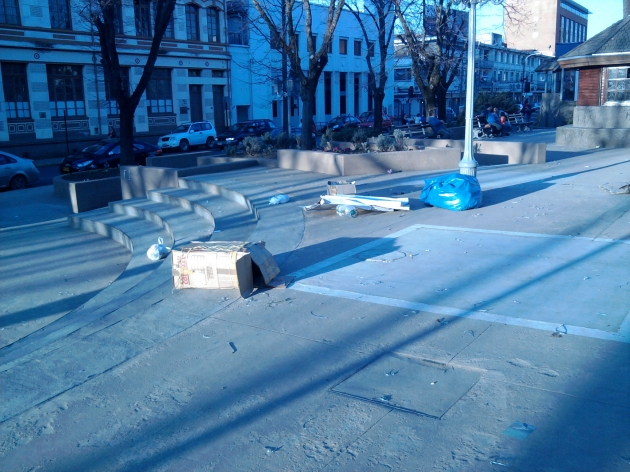 Falta de aseo en plaza de Armas | Christian Sanhueza