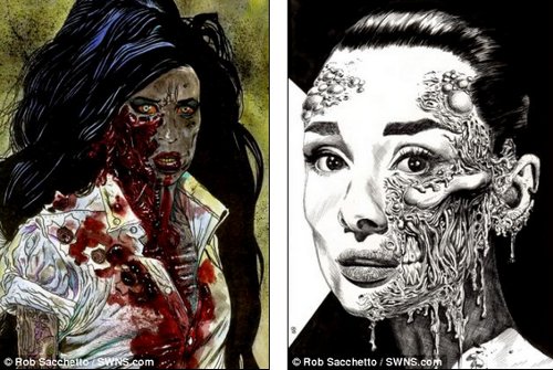 Amy Winehouse y Audrey Hepburn | Rob Sacchetto (C)