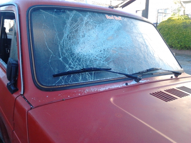 Ataque a auto en Hualpén | Carmen