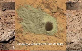 Robot Curiosity perfora su segundo agujero en suelo marciano 