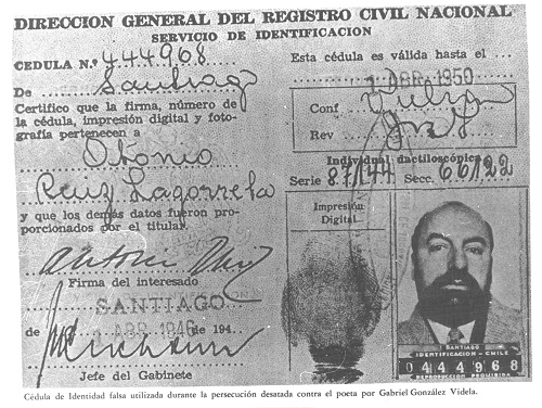Documentos falsos de Neruda