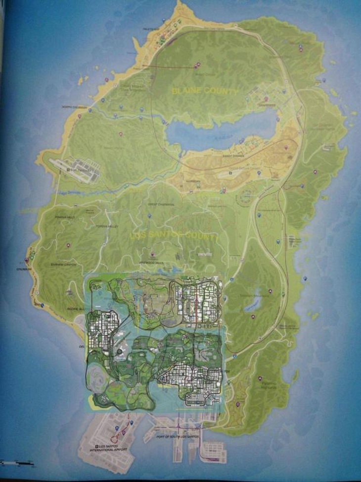 Mapa GTA V comparado con GTA San Andreas