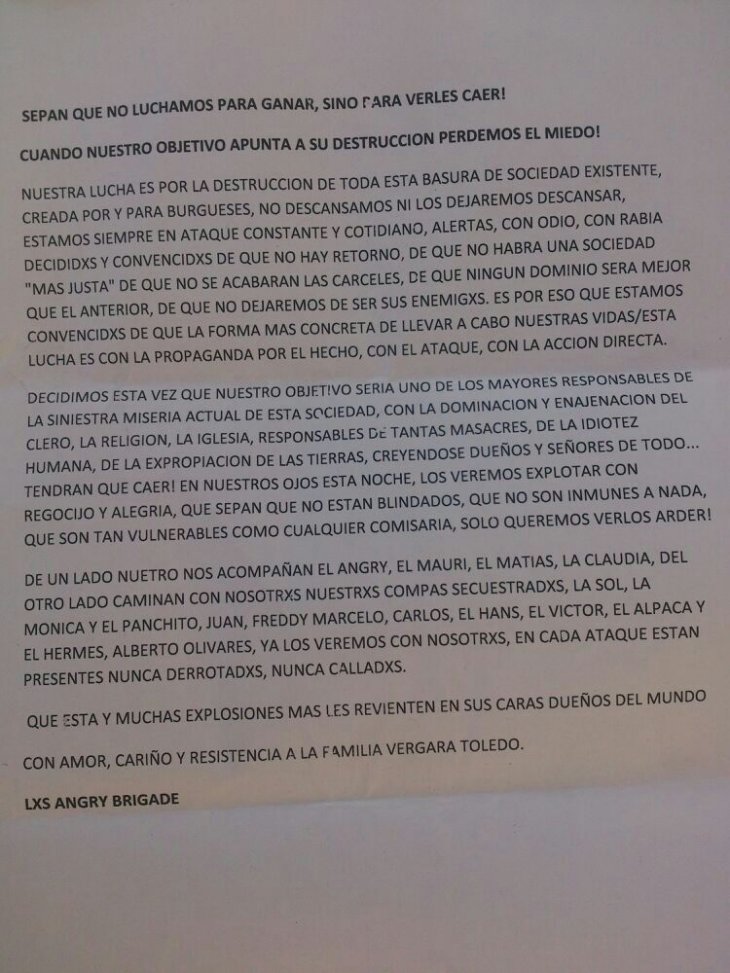 Panfleto encontrado | Juan Carlos Alvarado (RBB)
