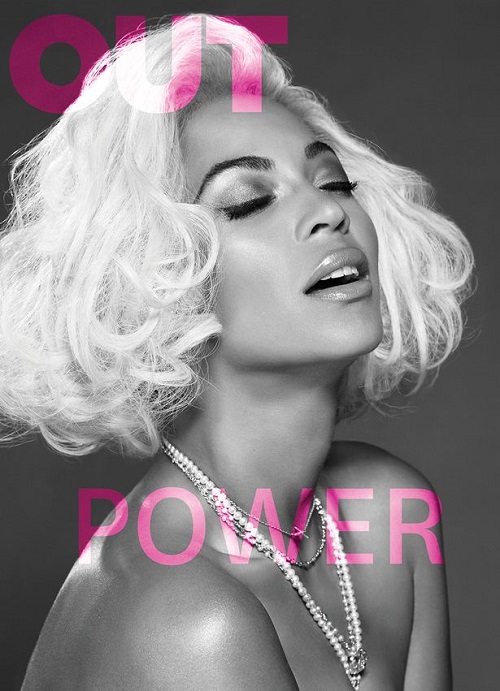 Beyoncé en la portada de la revista "Out"