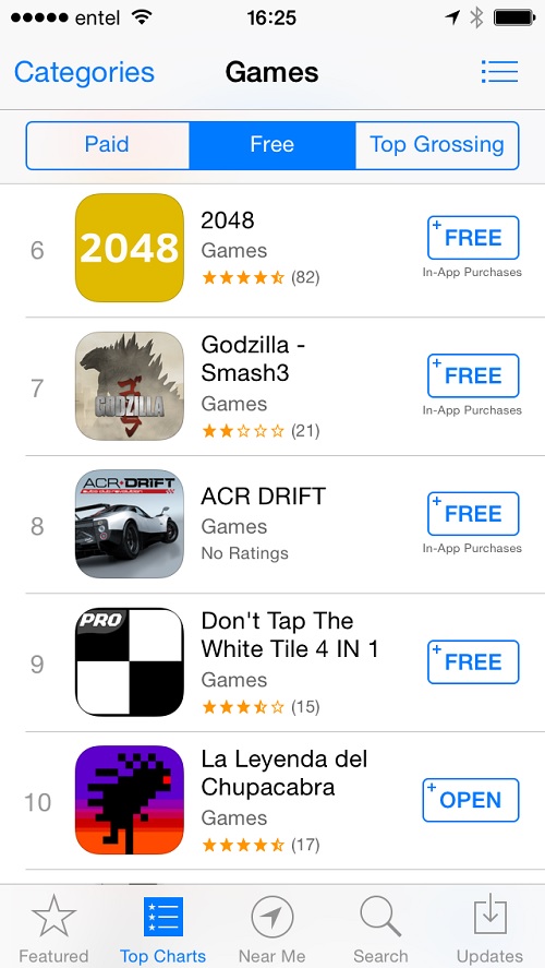 La Leyenda del Chupacabra en el ranking | App Store