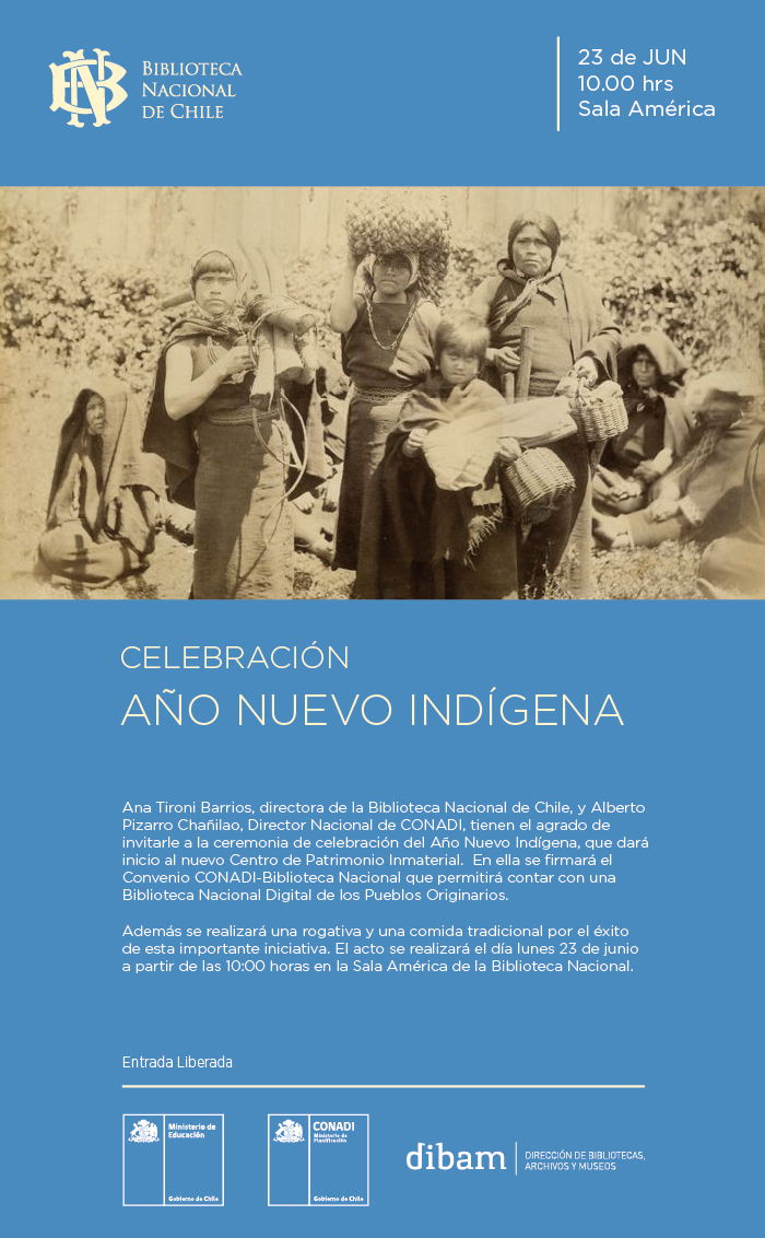 Invitación Año nuevo indígena- Biblioteca Nacional