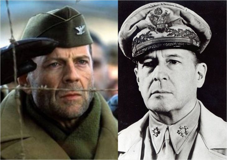 Bruce Willis y General Douglas MacArthur