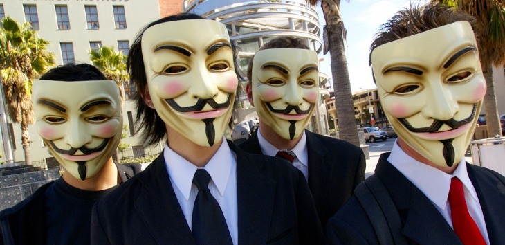 Un grupo de activistas de Anonymous | Vincent Diamante (cc) / Flickr