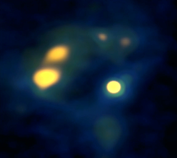 densos núcleos de gas molecular en las galaxias Antena  | K. Johnson, U.Va.; ALMA (ESO/NAOJ/NRAO) 