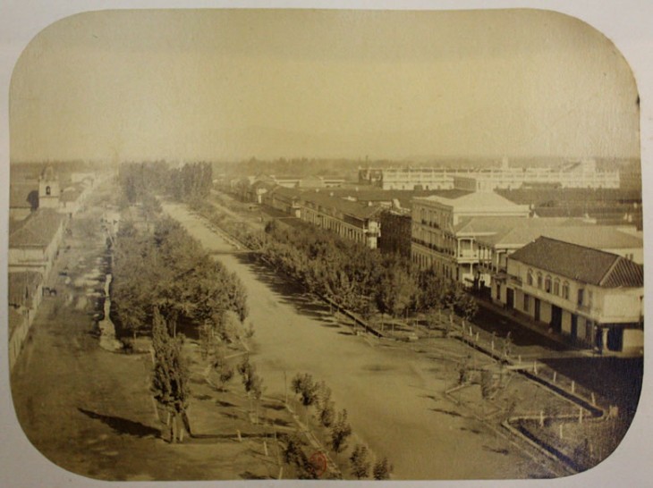 Alameda en 1860 | Eugéne Maunoury en Archivo Visual de Santiago