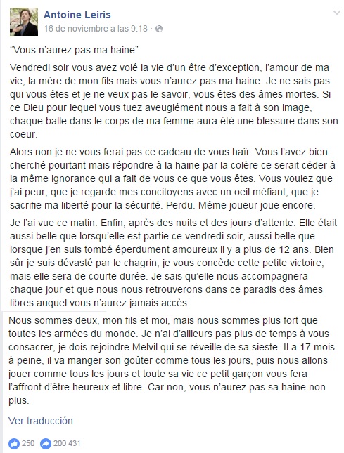 Antoine Leiris | Facebook