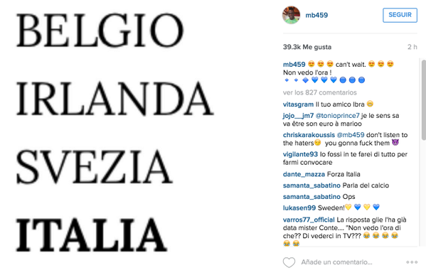 Mario Balotelli Instagram