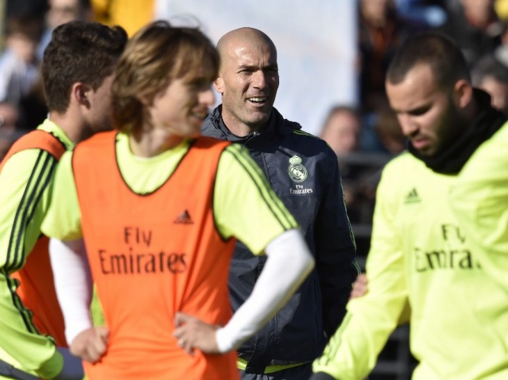 Zidane, primera práctica en Real Madrid