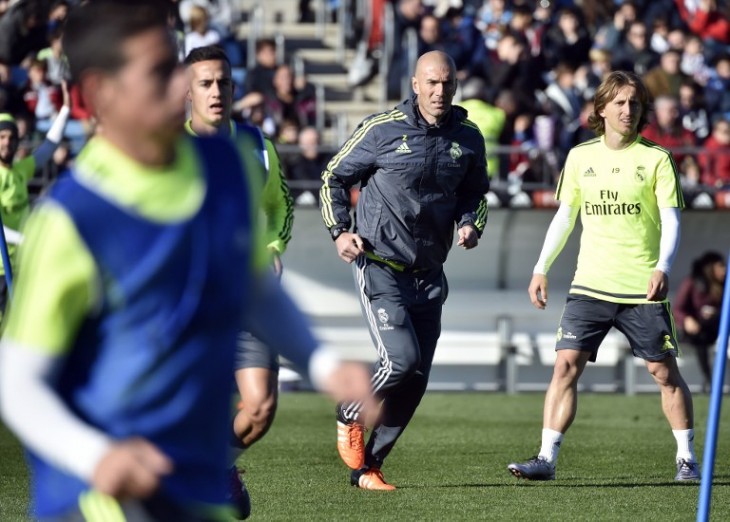 Zidane, primera práctica en Real Madrid