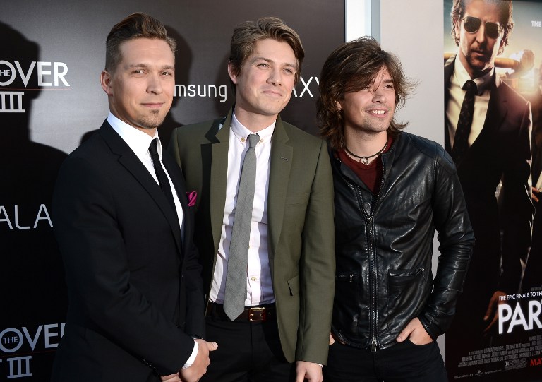 WESTWOOD, CA - MAY 20: (L-R) Musicians Isaac Hanson, Taylor Hanson, and Zac Hanson of the band Hanson arrive at the premiere of Warner Bros. Pictures
