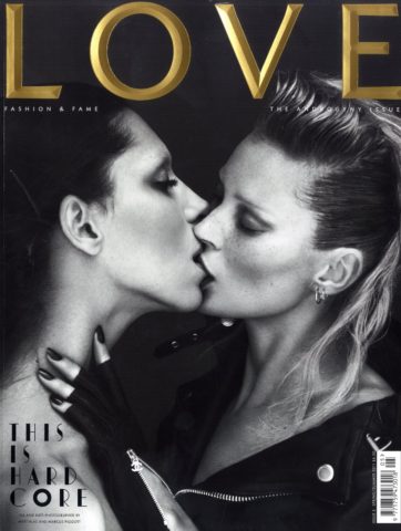 Lea T junto a Kate Moss en revista Love (2013)