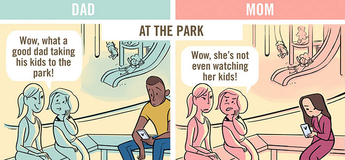dad-vs-mom-going-out-in-public-parenting-comics-chaunie-brusie-4-57aacf5931c05__700