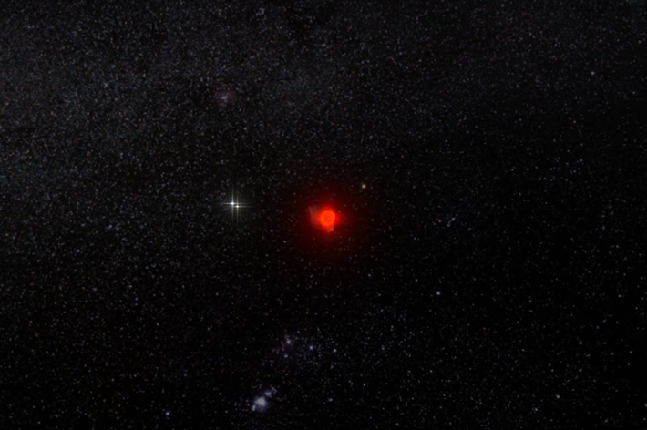 Próxima Centauri, la estrella a la que órbita "Próxima b", es muy débil para poder ser detectada a simple vista