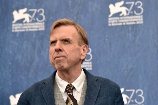 Actor Timothy Spall attends the photocall of the movie "The Journey" presented out of competition at the 73rd Venice Film Festival on September 7, 2016 at Venice Lido. / AFP PHOTO / TIZIANA FABI