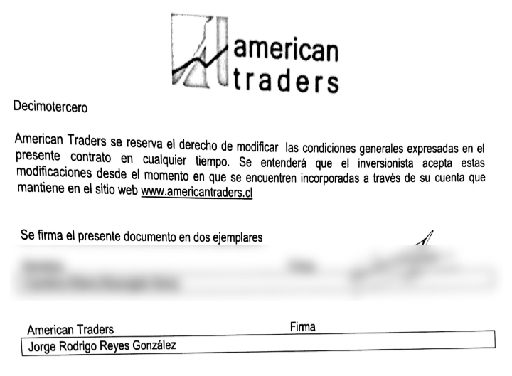 Contrato American Traders