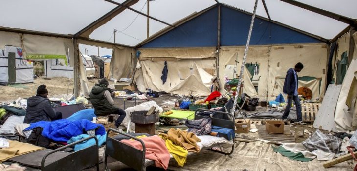 MIgrantes en deplorables condiciones en Calais